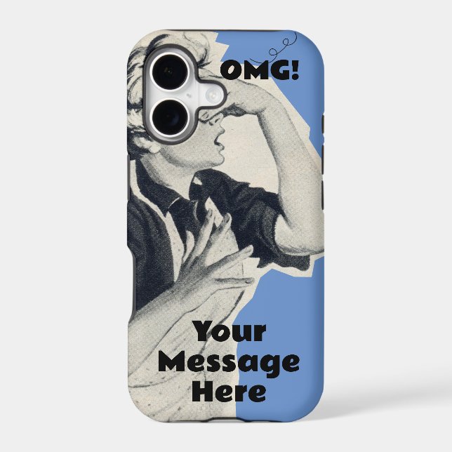 Custom OMG message antique 50s iPhone / iPad case (Back)