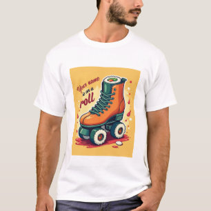 Custom “On a Roll” Sushi Design T-Shirt