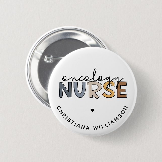 Custom Oncology Nurse Oncology RN Gifts 6 Cm Round Badge (Front & Back)
