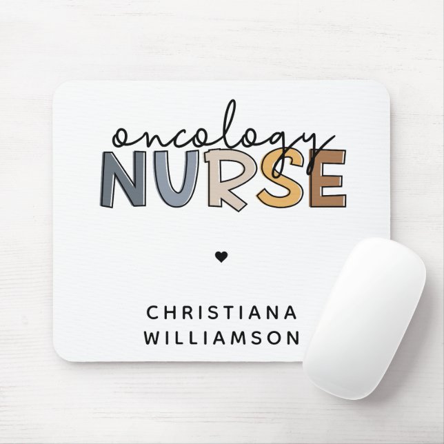 Custom Oncology Nurse Oncology RN Gifts Mouse Mat (With Mouse)