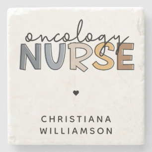 Custom Oncology Nurse Oncology RN Gifts Stone Coaster