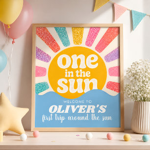 Custom One in the Sun Poster with Name