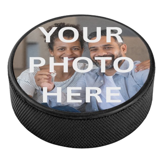 Custom One-of-a-Kind Personalized Photo Hockey Puck (3/4)