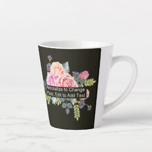 Custom One Photo Artwork Slogan Small Latte Mug