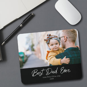 Custom One Photo Best Dad Ever Mousepad