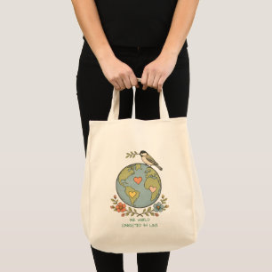 Custom One World Connected By Love Vintage Bag