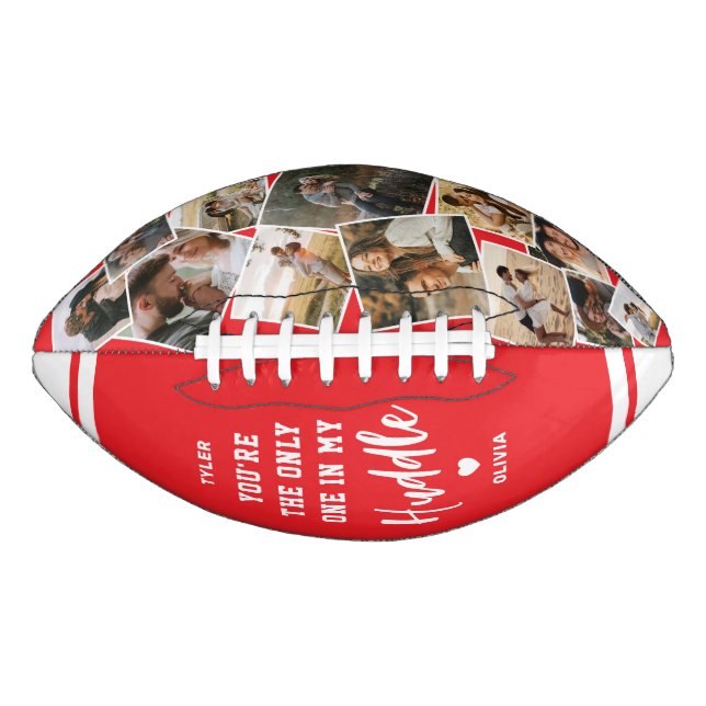 Custom “Only One in My Huddle” 12 Photo American Football (Front)