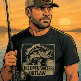 Custom Open Water Bass Outlaw T-Shirt