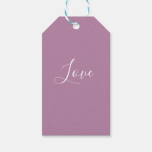 Custom Opera Mauve Solid Colour Minimalist Wedding Gift Tags
