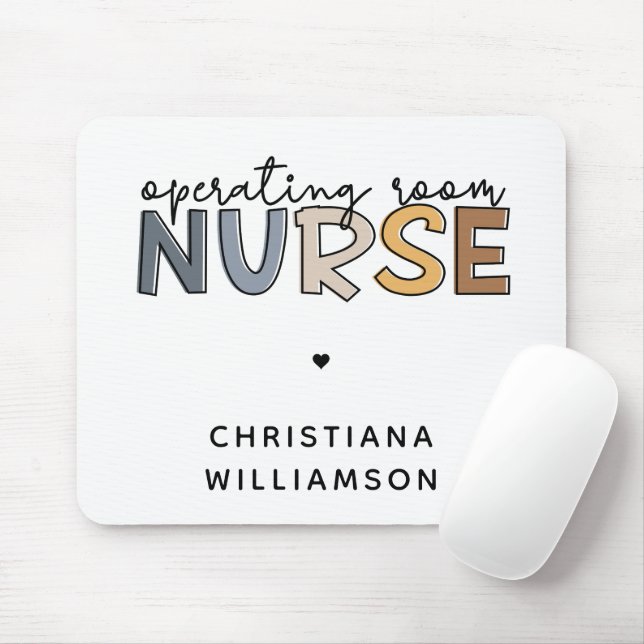 Custom Operating Room Nurse OR Nurse Appreciation Mouse Mat (With Mouse)