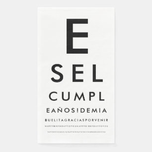 Custom Ophthalmology Eye Chart Napkin