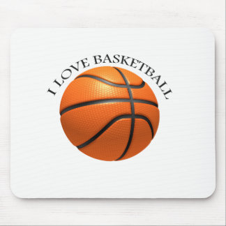 Custom orange and black leather basketball mouse mat