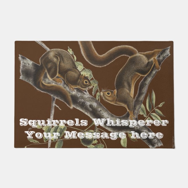 Custom Orange bellied Squirrel Doormat (Front)