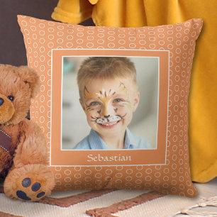 Custom Orange Photo Frame Cushion