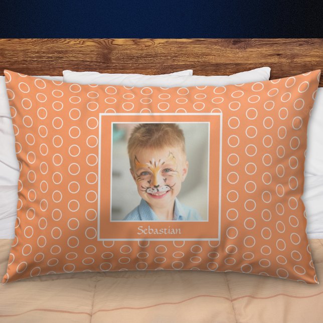 Custom Orange Photo Frame Pillowcase (Creator Uploaded)