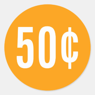 Custom Orange Price Sticker