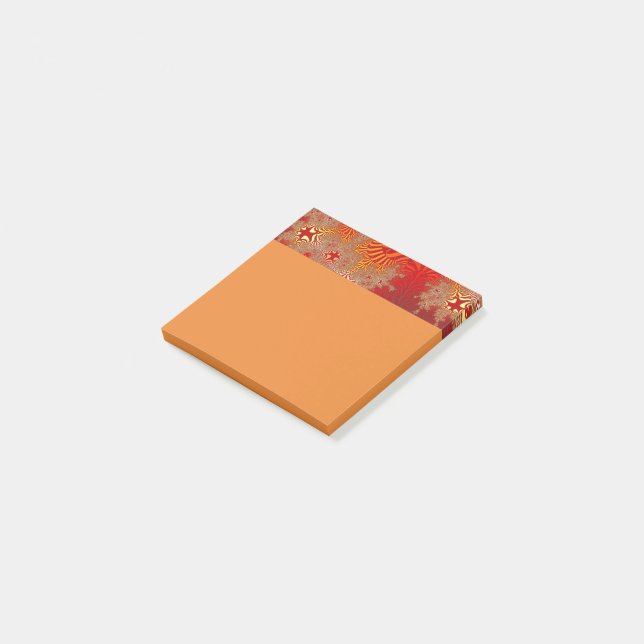 Custom Orange Red Cross Post-It Notes (Angled)