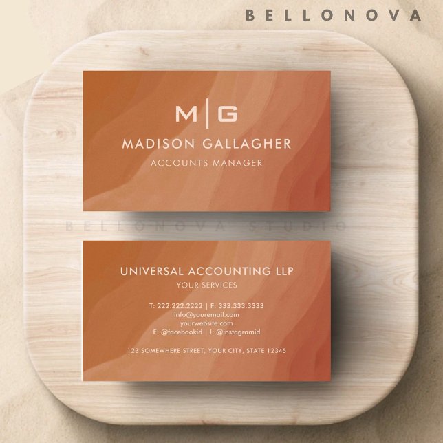 Custom Orange Salmon Pink Aesthetic Professional Business Card (Custom Orange Salmon Pink Aesthetic Professional Business Card)