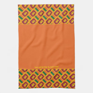 Custom Orange SRI LANKA  Tea Towel