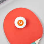 Custom Orange White Monogrammed Table Tennis Beer Ping Pong Ball<br><div class="desc">Create your own custom, personalised, modern white script / typography monogram monogrammed on orange, tournament quality table tennis / beer pong / ping pong ball, available in 13 fun colours, including 4 glow-in-the-dark options. Simply type in your initials / monogram, to customise. Make a great gift for birthday, fathers day,...</div>