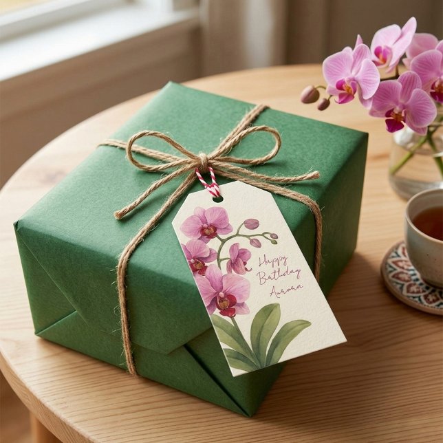 Custom Orchid Floral Gift Tag (Creator Uploaded)
