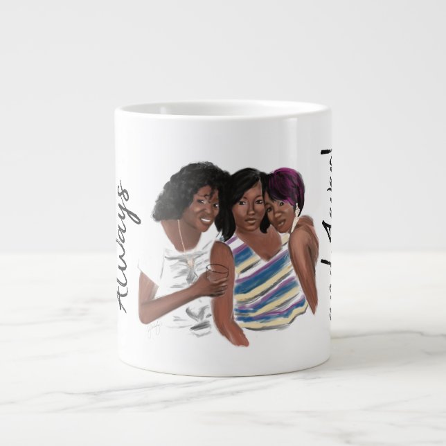 Custom Order Always and 4ever Large Coffee Mug (Front)