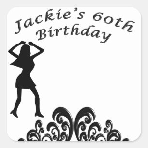 Custom Order Black and White Dance Party Stickers