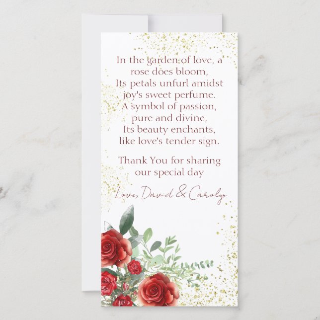 Custom Order Event and Thank You Card (Front)
