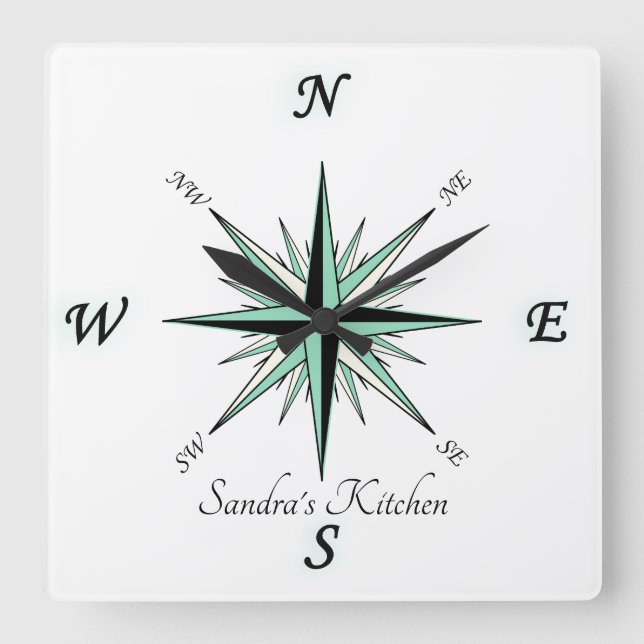 Custom Order for Customer Wind Rose Design Clock (Front)