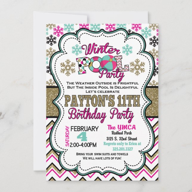 Custom Order for Erica Hall Invitation (Front)