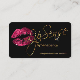 Custom Order - Hot Pink Glitter and Gold Business Card