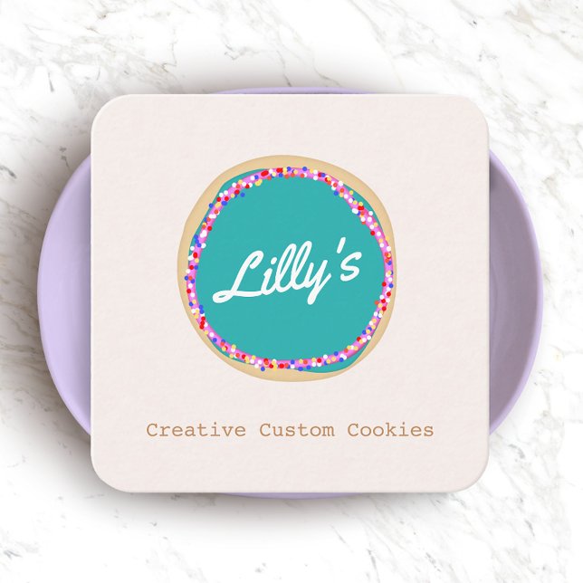 Custom Order Personalised Cookie Logo Square Business Card (Creator Uploaded)
