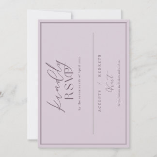 Custom Order RSVP Imani & Dakota Invitation