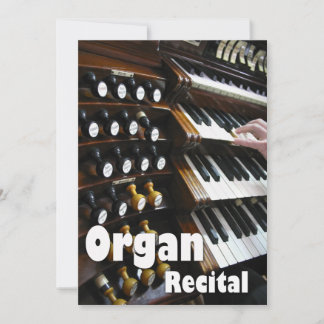 Custom Organ Recital Invitation | Pipe Organ