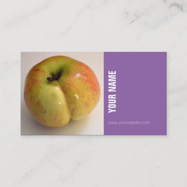 Custom Organic Apple Fresh Fruit Business Cards (Front)