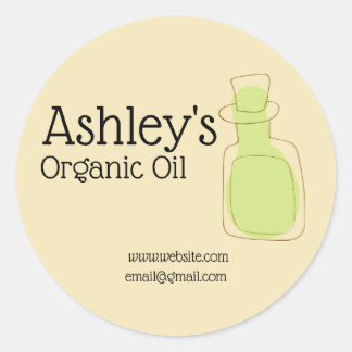 Custom Organic Oil Design Style Classic Round Sticker