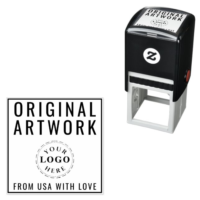 Custom Original Artwork Text Logo Wood Art Self-inking Stamp (In Situ)