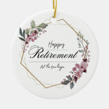 Custom Ornament Designs for Retirement gift