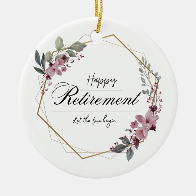 Custom Ornament Designs for Retirement gift (Front)
