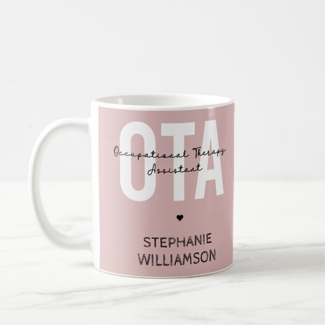 Custom OTA Occupational Therapy Assistant Gifts Coffee Mug (Left)