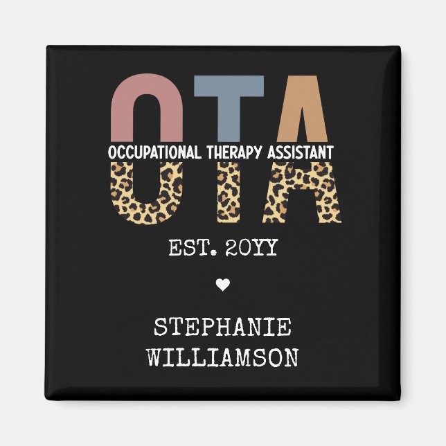 Custom OTA Occupational Therapy Assistant Gifts Magnet (Front)