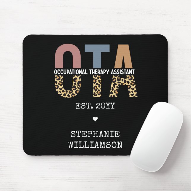 Custom OTA Occupational Therapy Assistant Gifts Mouse Mat (With Mouse)