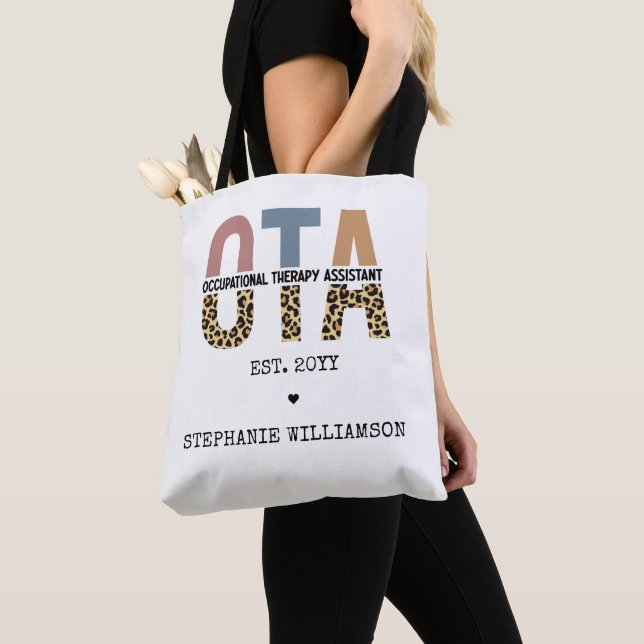 Custom OTA Occupational Therapy Assistant Gifts Tote Bag (Close Up)