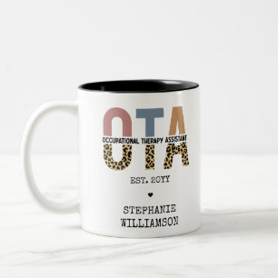 Custom OTA Occupational Therapy Assistant Gifts Two-Tone Coffee Mug