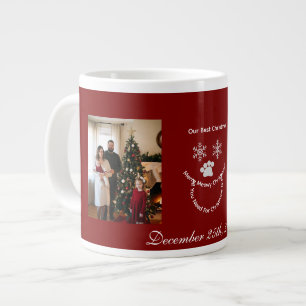 Custom Our Best Christmas ,Cat Photo Large Coffee Mug