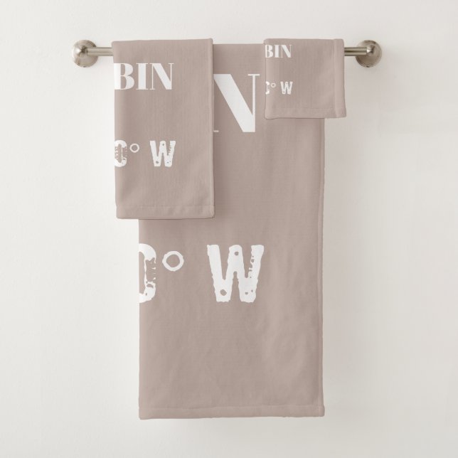 Custom Our Cabin Coordinates Bath Towel Set (Insitu)