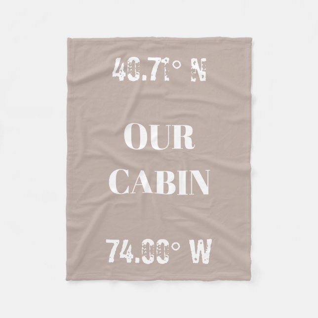 Custom Our Cabin Coordinates Fleece Blanket (Front)