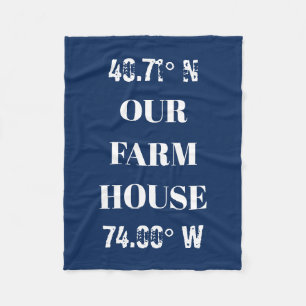Custom Our Farm House Coordinates Fleece Blanket