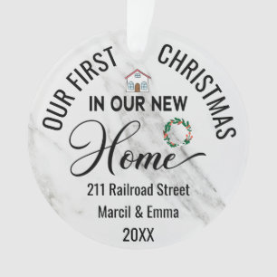 Custom Our First Christmas In Our New Home 2021 Ornament