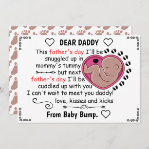 Custom Our First Father's Day, Dear Daddy to be  Holiday Card